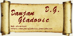 Damjan Gladović vizit kartica